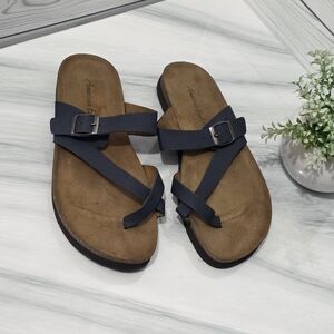 American Eagle Outfitters Brown and Blue Sandals